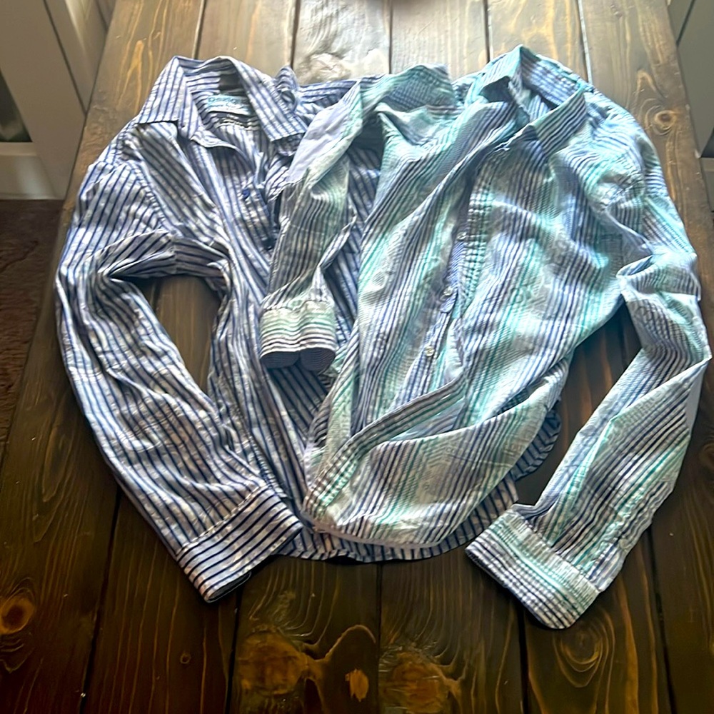 Lot of 2 Men’s Desigual Long-sleeve Shirts / Large
